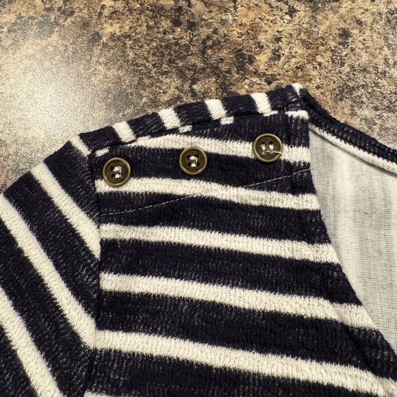 Elsie & Zoey Dress Shift Terry Nautical Minimalist Coastal Preppy Blue Size L/XL - Picture 4 of 7